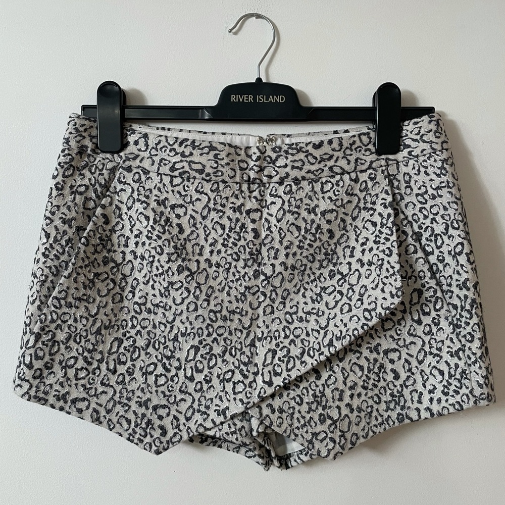 Metallic Leopard Skort